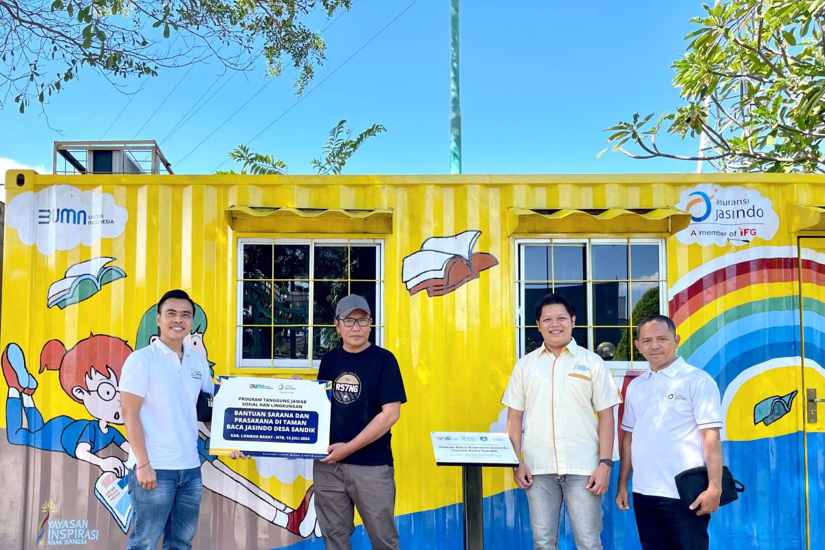 Jasindo revitalisasi taman baca di NTB dukung pendidikan berkualitas