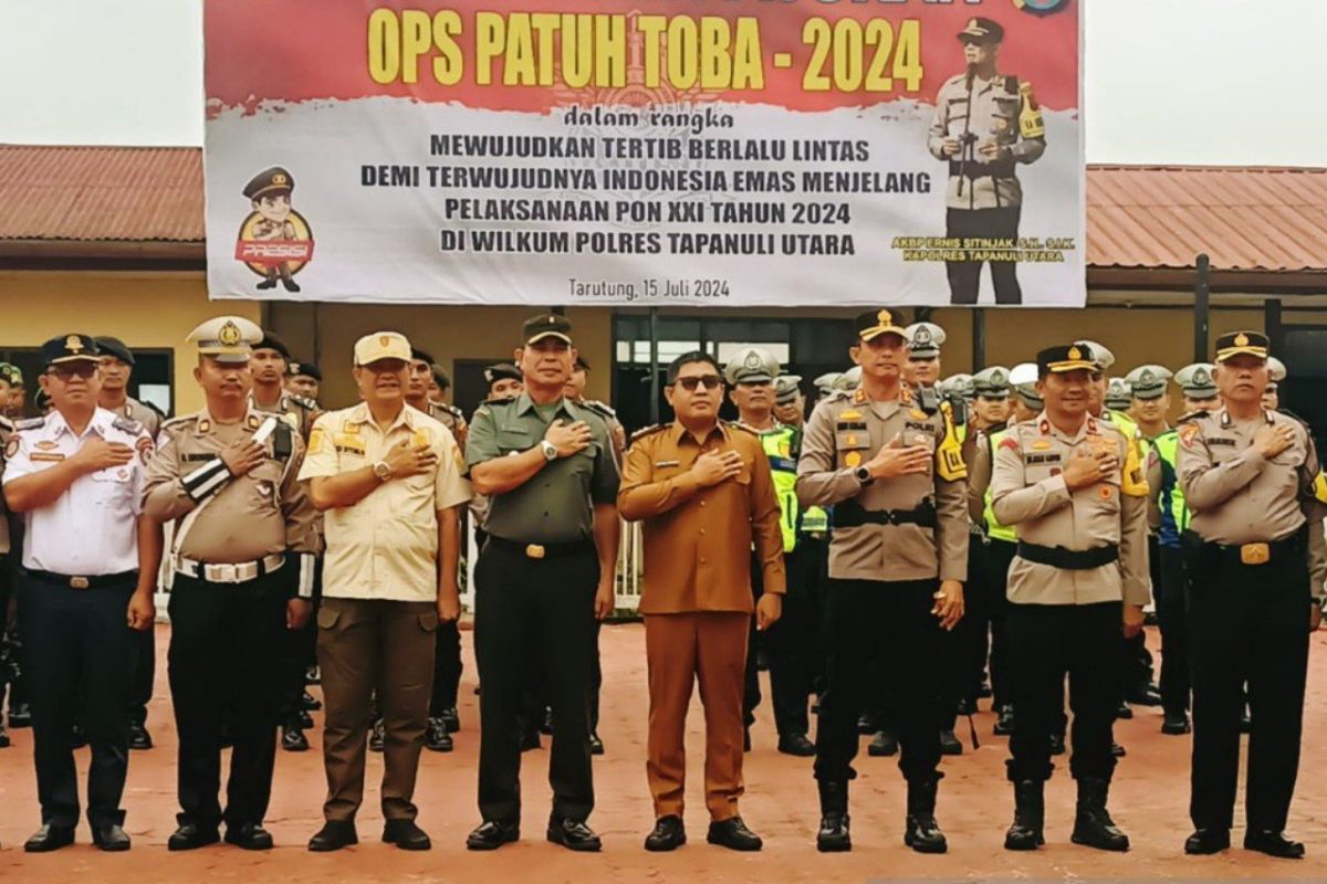 Polres Taput terjunkan 42 personel gabungan terapkan tertib berlalu lintas