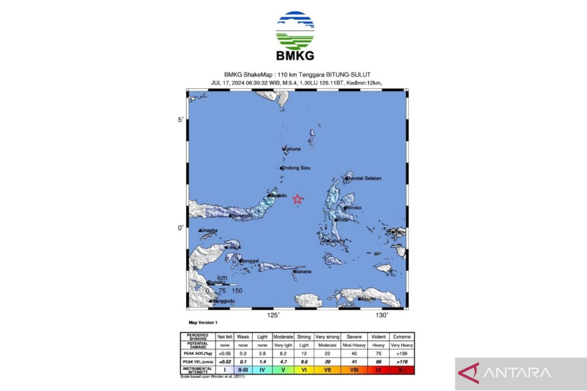 BMKG:  Gempa bumi di Ternate dipicu aktivitas lempeng Laut Maluku