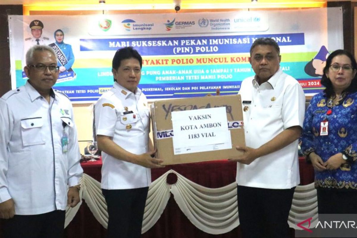 Pemprov Maluku salurkan 274.564 vaksin polio jenis NOPV2 ke 11 kabupaten kota