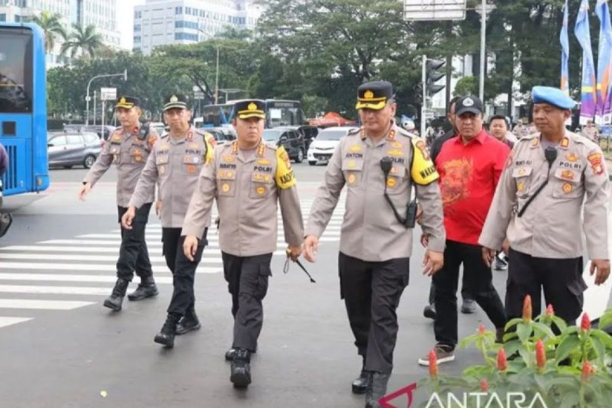 1.477 personel gabungan amankan aksi unjuk rasa di Patung Kuda Jakpus