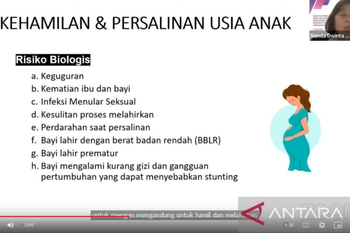 YKP: Kehamilan dan persalinan usia anak miliki risiko lebih tinggi