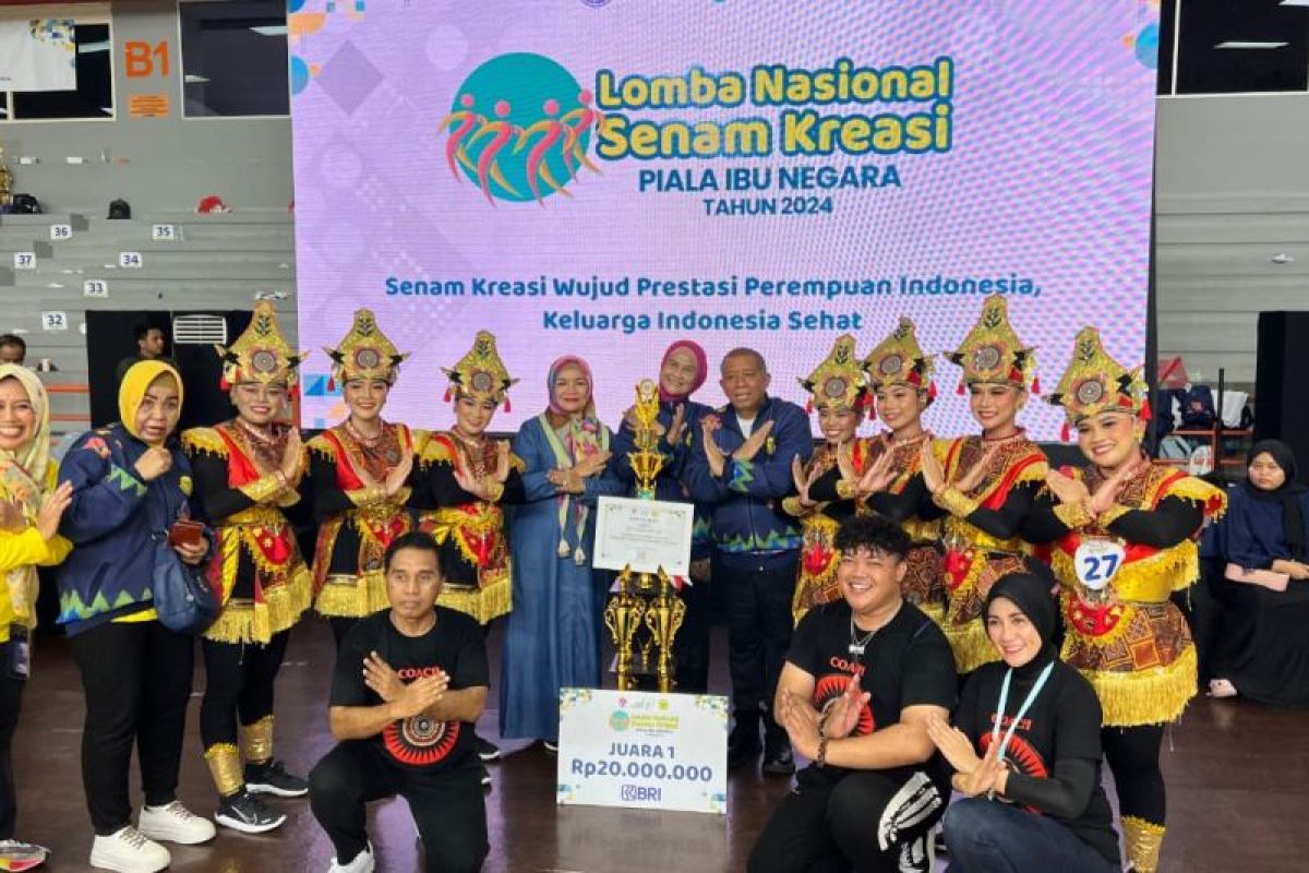 Tim Sulsel juara I senam kreasi pada Piala Ibu Negara 2024