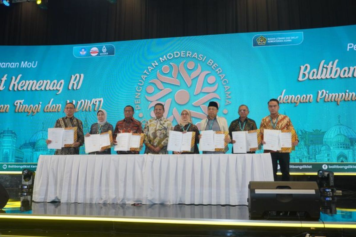 Balitbang Diklat Kemenag teken MoU dengan 7 kampus perkuat moderasi