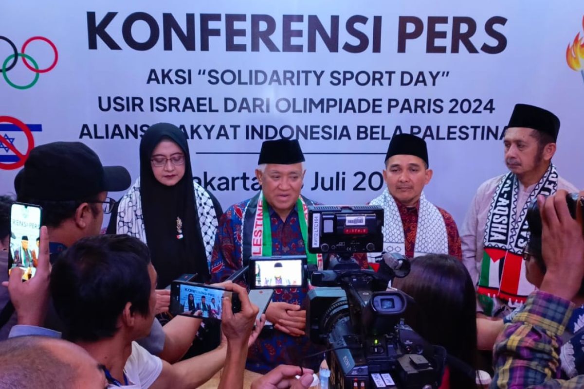 Aliansi Rakyat Indonesia Bela Palestina gelar aksi penolakan kontingen Israel di Olimpiade Paris 2024