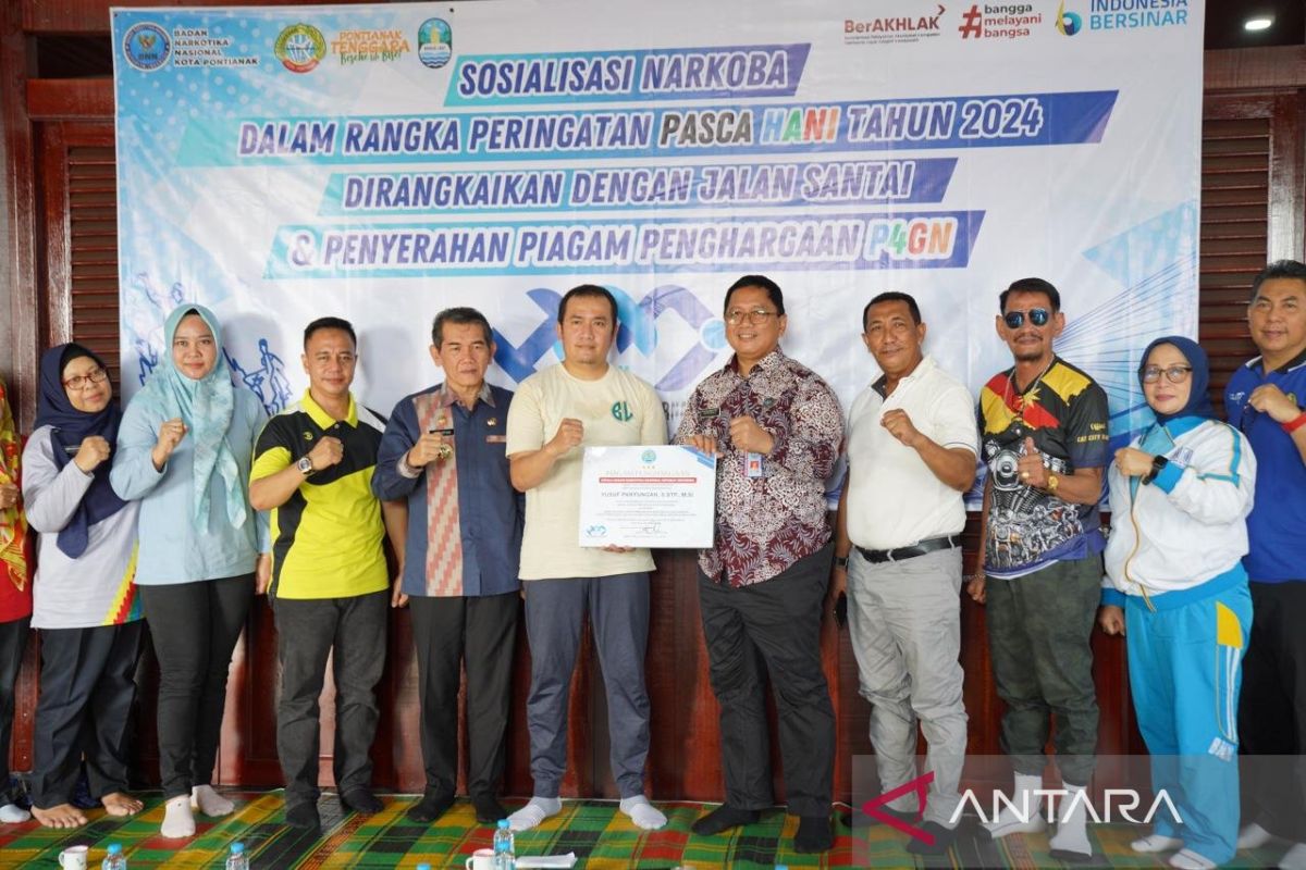 Lurah di Pontianak raih penghargaan BNN di momen HANI 2024