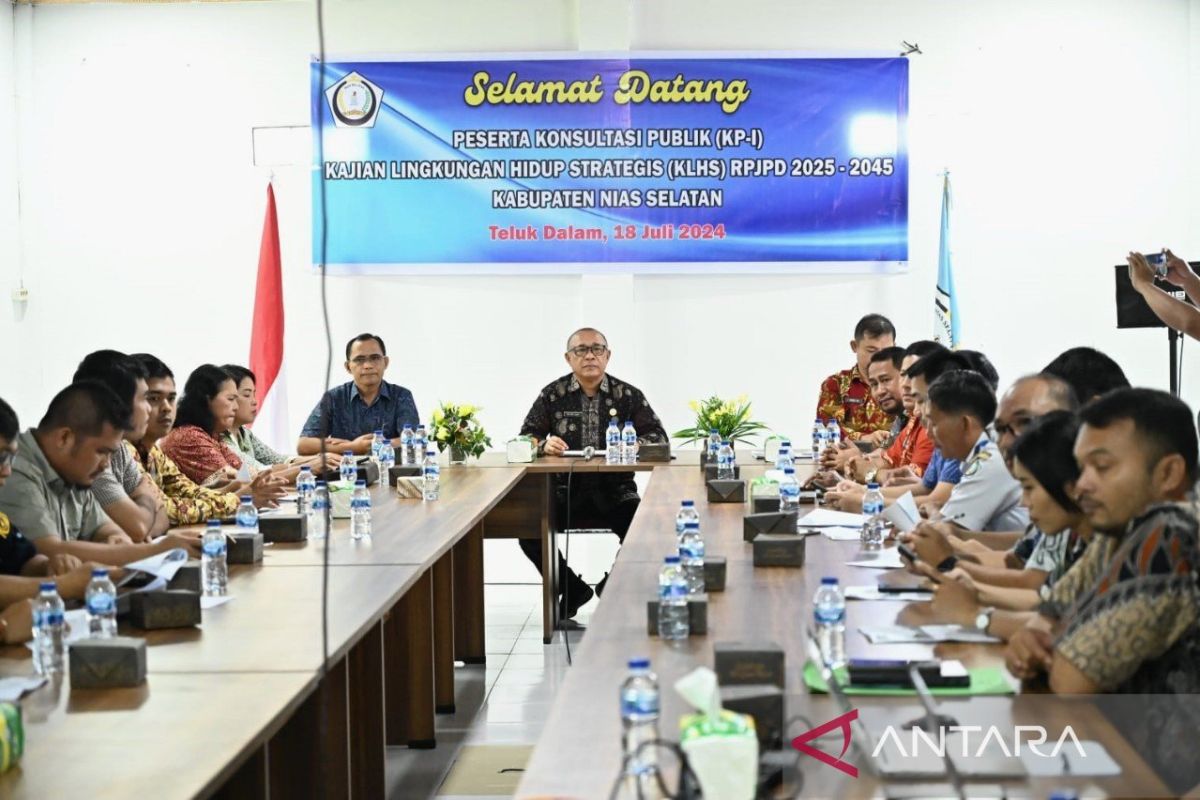 Sekda Nias Selatan buka konsultasi publik kajian lingkungan hidup strategis  RPJPD 2025-2045