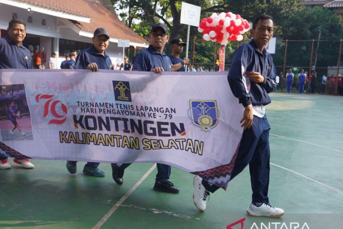 Kontingen Kemenkumham Kalsel ikuti Turnamen Tenis Hari Pengayoman ke-79