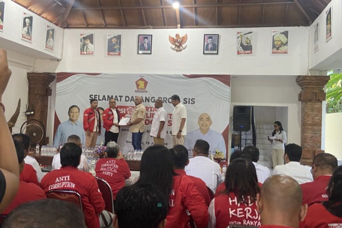 PSI Bali serahkan surat pernyataan dukung segala pilihan Gerindra