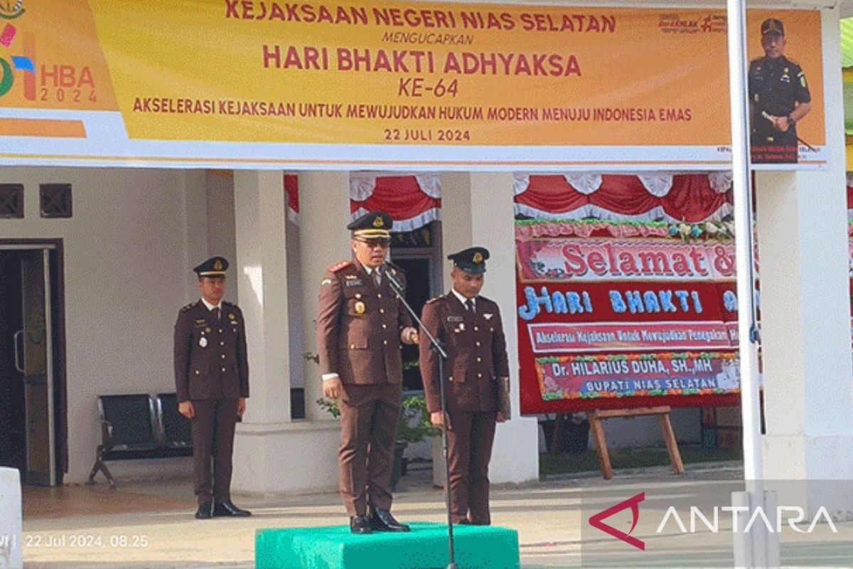 Kejari Nias Selatan gelar Upacara Hari Bhakti Adhyaksa ke-64