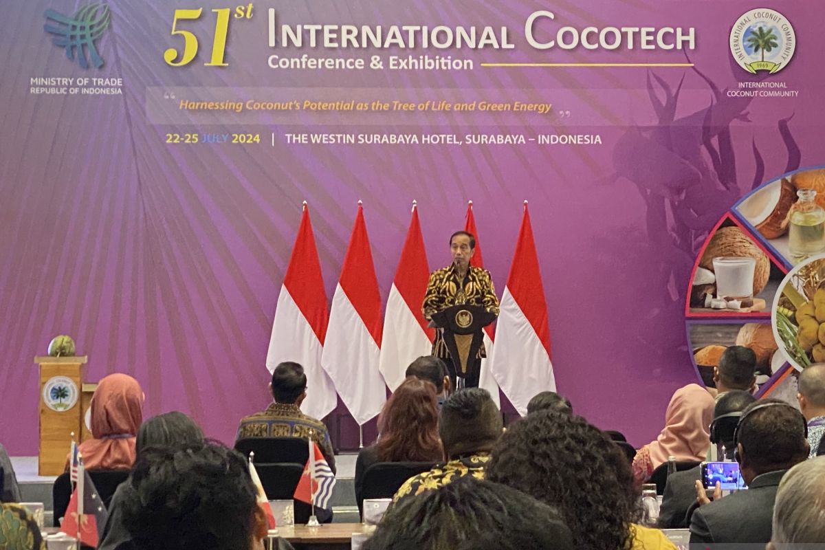 Jokowi highlights three crucial aspects to drive coconut production