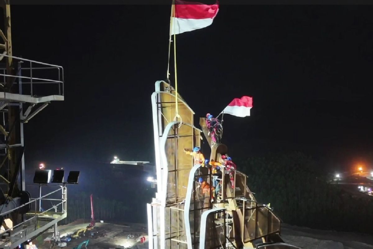 Nusantara Presidential Palace's Garuda-shaped outer ornament completed