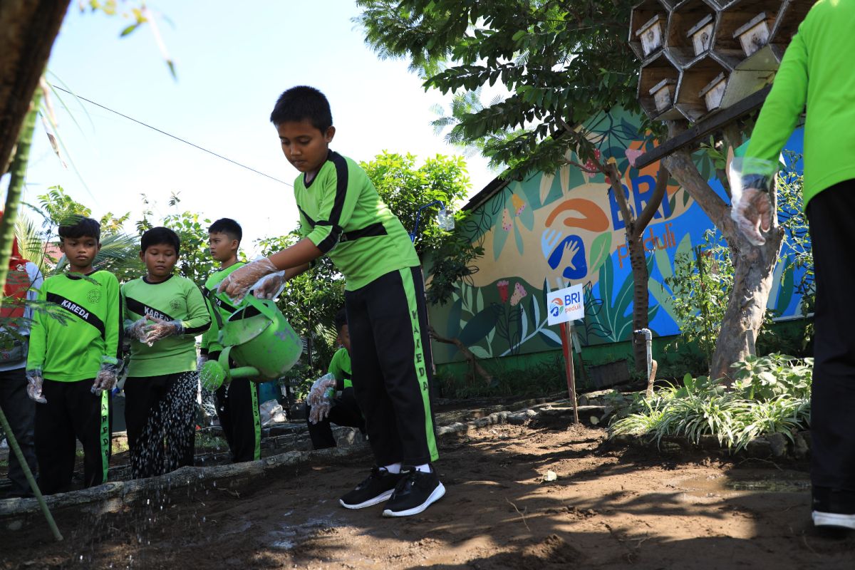 Peringati Hari Anak Nasional, BRI ajak anak SD belajar tanam hidroponik