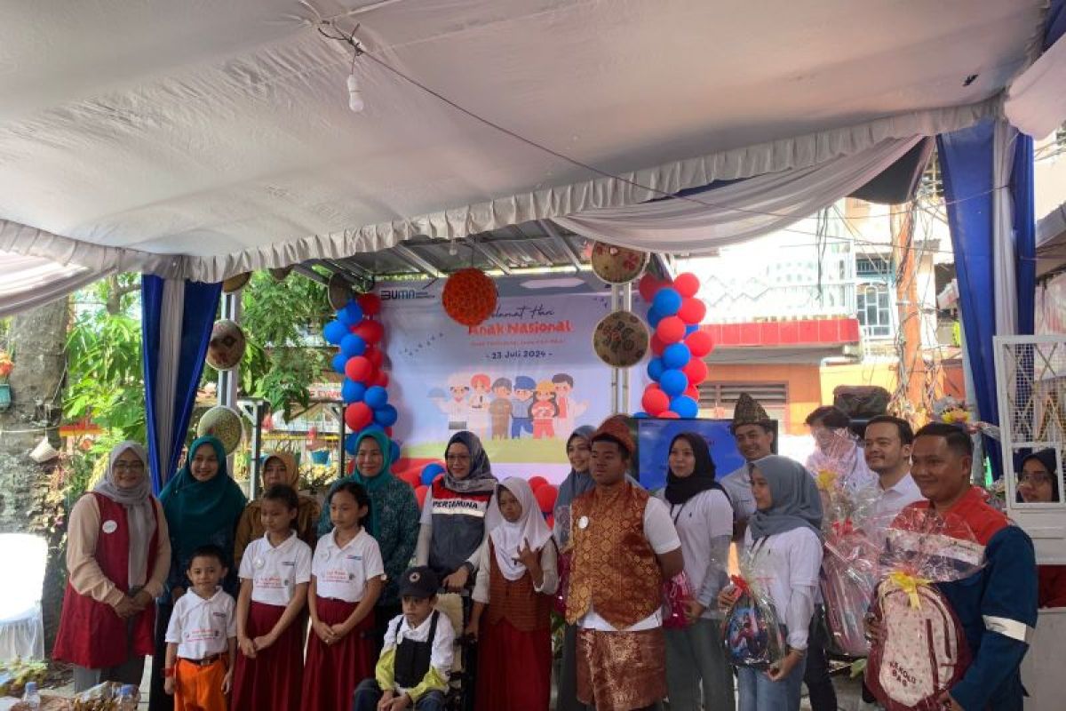 Pertamina beri bantuan PMT untuk Kampung Literasi 26 Ilir Palembang