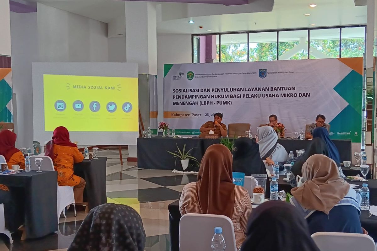 Pelaku UKM di Paser ikuti sosialisasi layanan bantuan pendampingan hukum