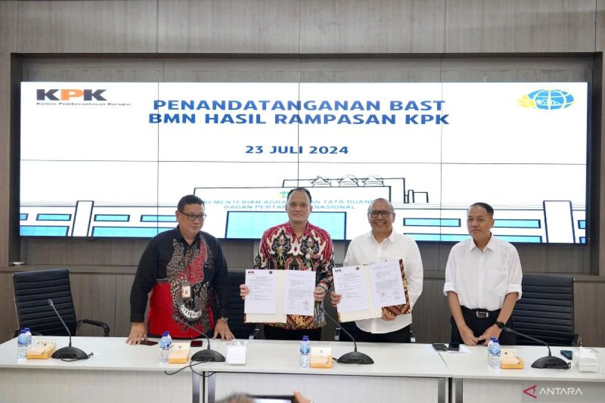 Kementerian ATR/BPN terima aset negara dari rampasan KPK senilai Rp4,7 miliar