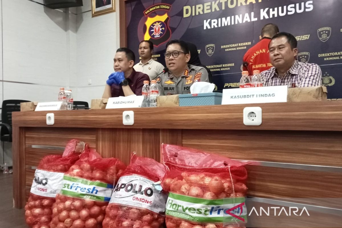 Polisi di Kalteng sita 12 ton bawang bombai ilegal dari Australia