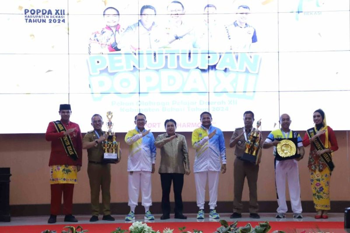 Cikarang Utara juara umum Popda XII Kabupaten Bekasi 2024