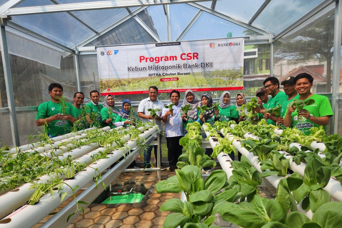 Bank DKI Resmikan Kebun Hidroponik di Ruang Publik Terpadu Ramah Anak (RPTRA) Cibubur