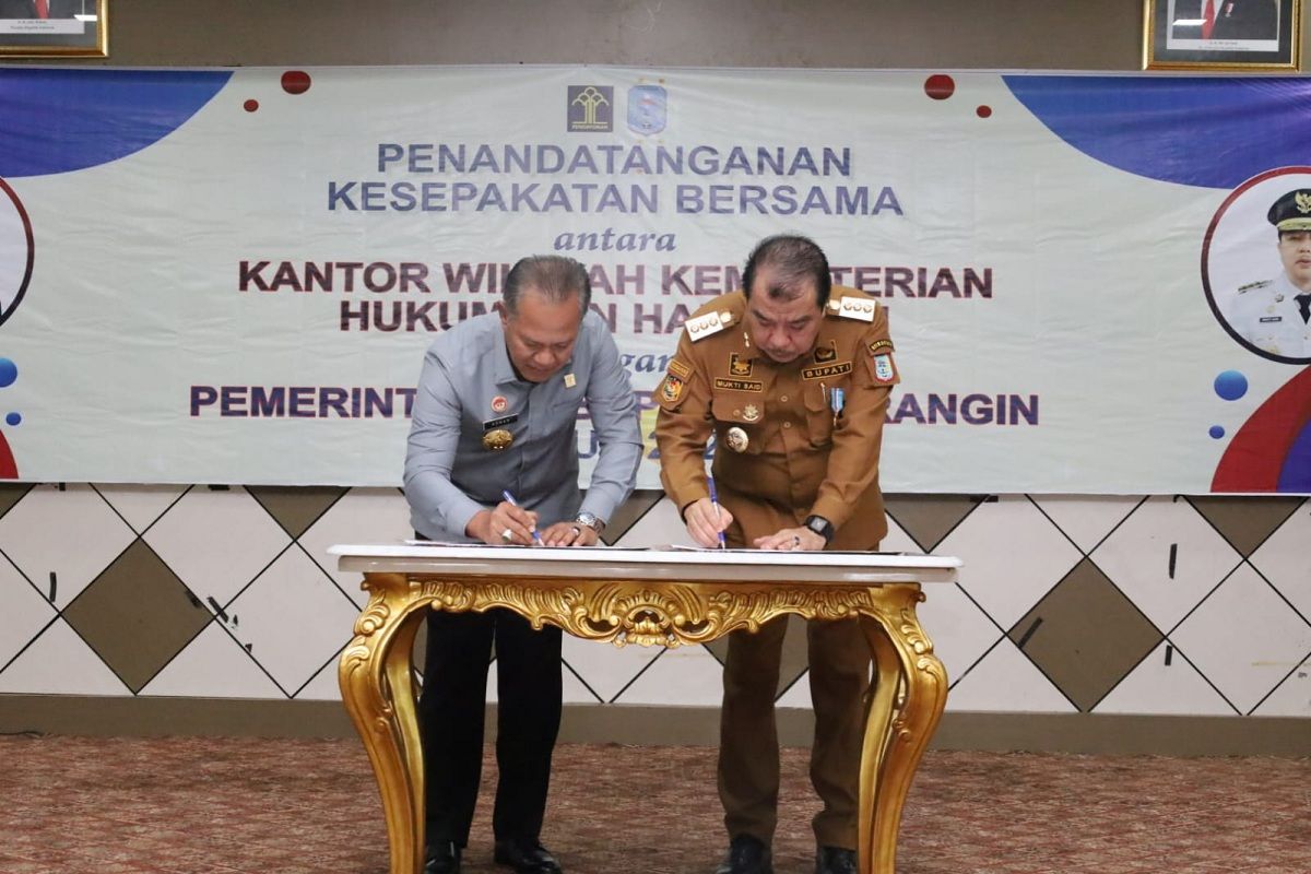 Kakanwil Kemenkumham Jambi tanda tangani nota kesepakatan bersama dengan Pj. Bupati Merangin