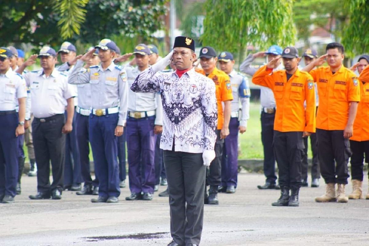 Peringatan Hardiknas di Kabupaten Dharmasraya, Kapolres bertindak sebagai inspektur upacara