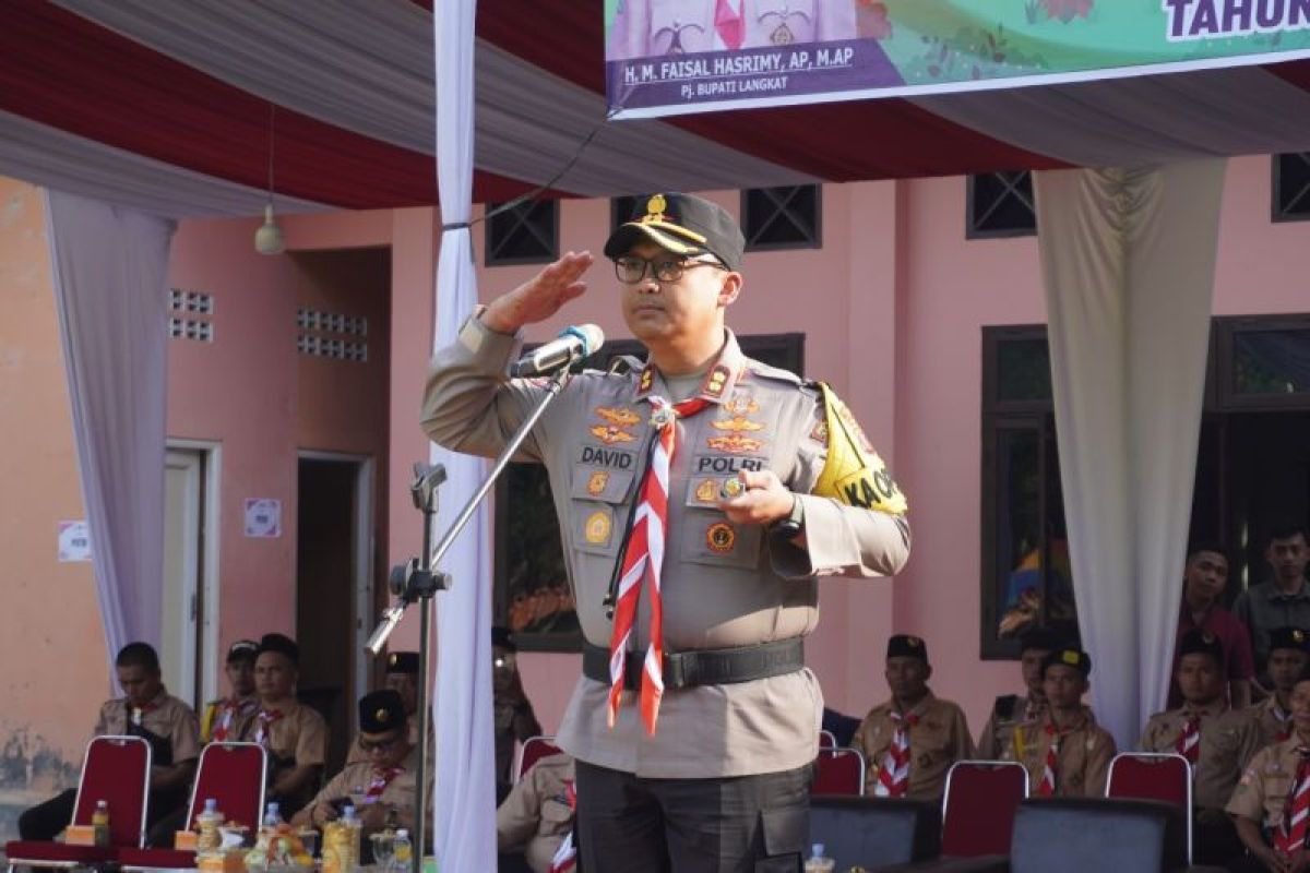 Kapolres Langkat buka perkemahan penggalang