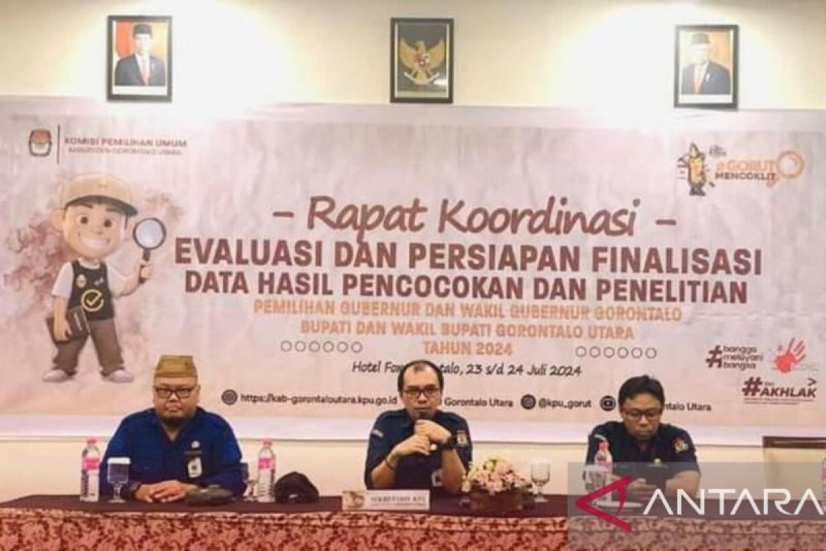 KPU Gorontalo Utara gelar rakor evaluasi coklit