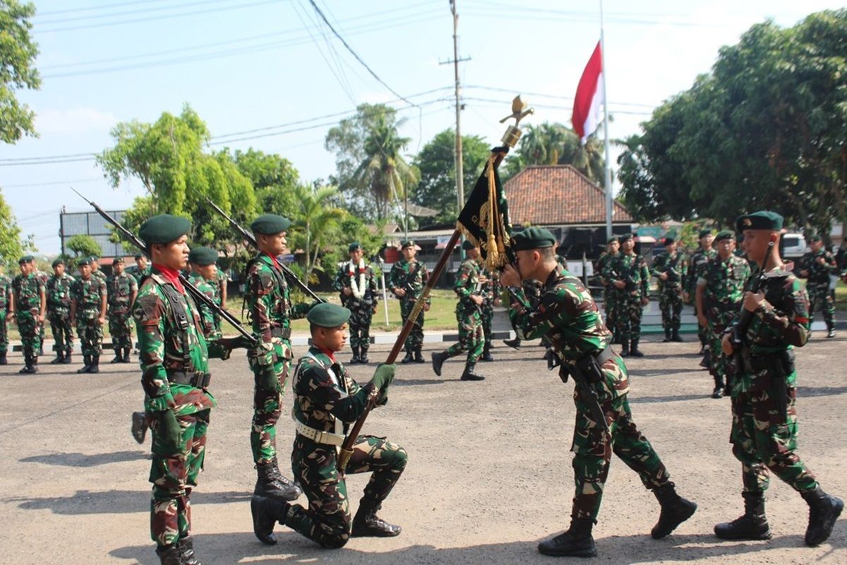 Penyambutan Purna Tugas Prajurit Yonif 142/KJ dari Satgas Pamtas RI-PNG