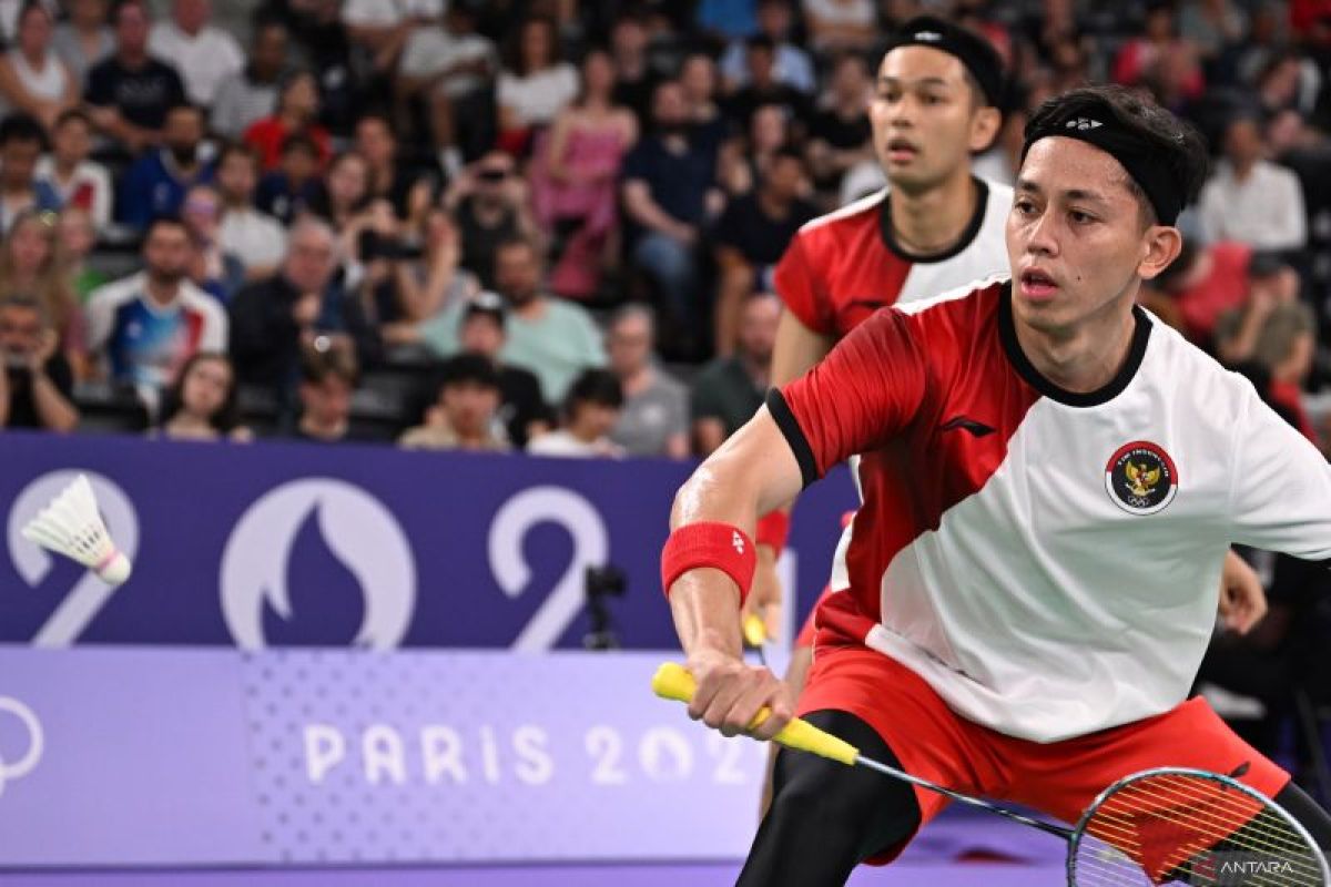 Fajar/Rian telan kekalahan pertama di Olimpiade Paris