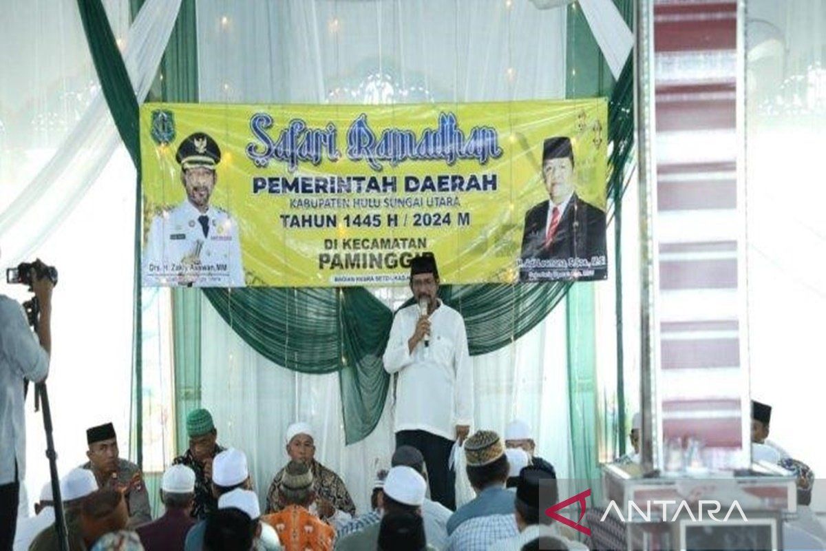 Tutup Safari Ramadan, Pj Bupati HSU Sambangi Warga Desa Sapala Paminggir