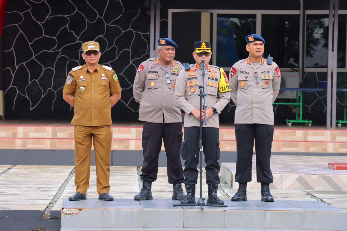 Selesaikan konflik antar polisi dan Brimob, Polres Tual gelar apel bersama