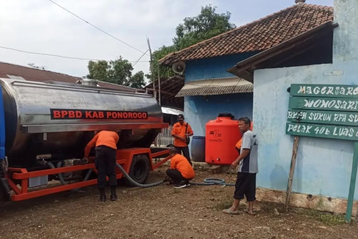 BPBD Ponorogo salurkan air bersih untuk warga terdampak kekeringan