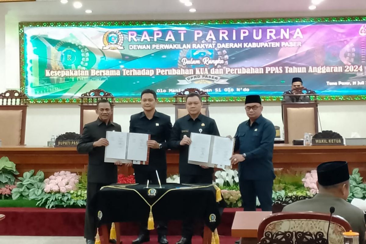 DPRD-Pemda Paser sepakati rancangan perubahan KUA dan PPAS 2024