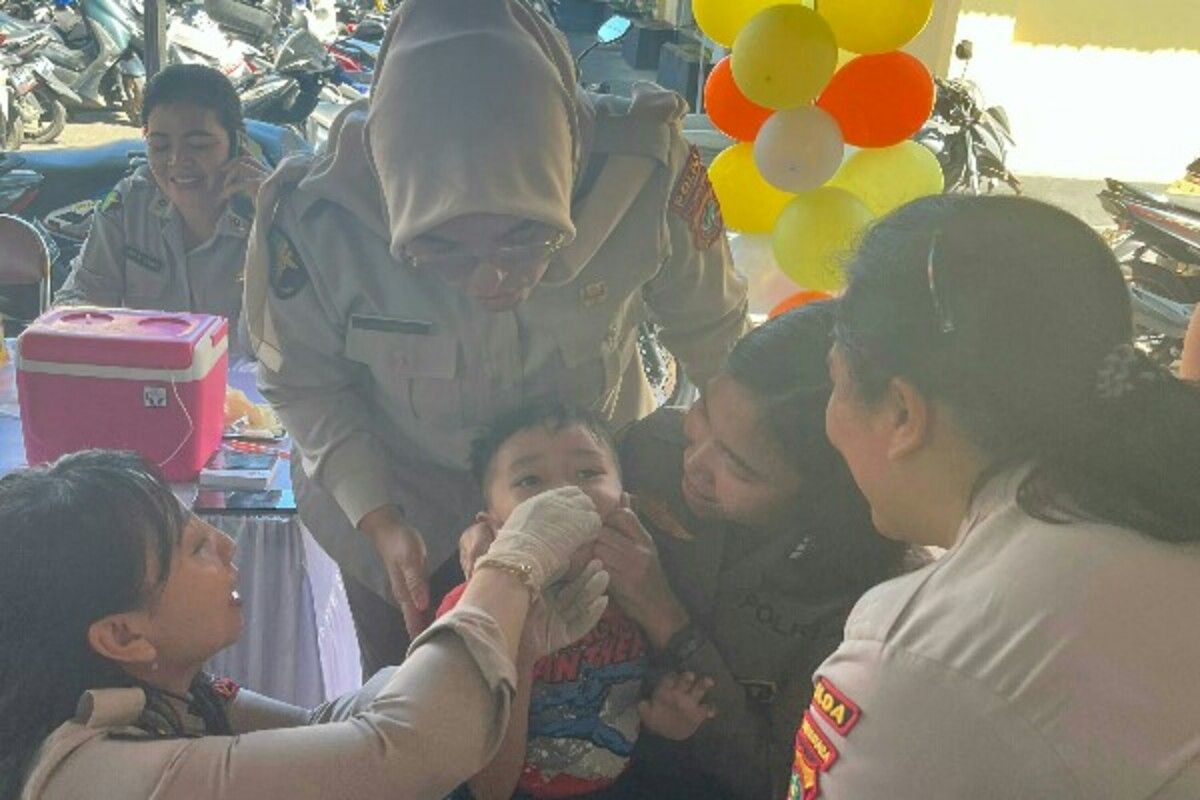 Sukseskan program kesehatan nasional, Biddokkes Polda Sulut gelar PIN Polio