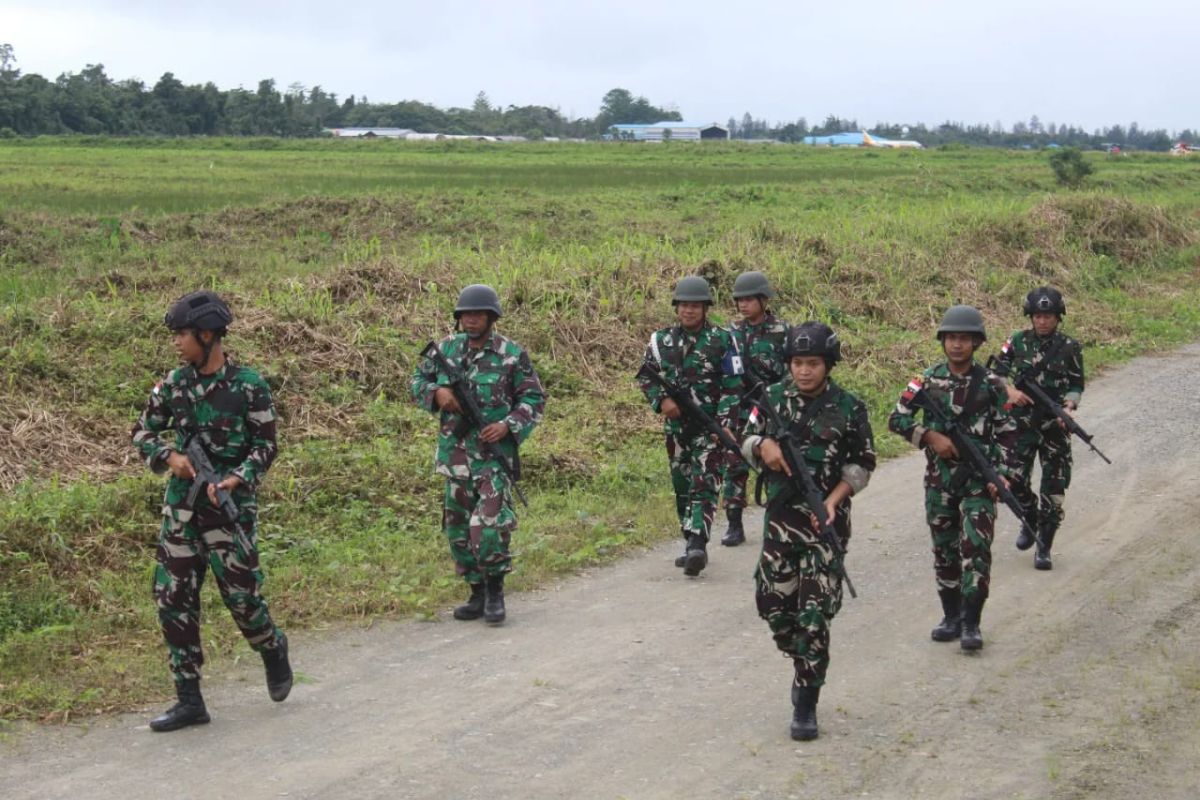 Lanud Timika gelar latihan pertahanan pangkalan