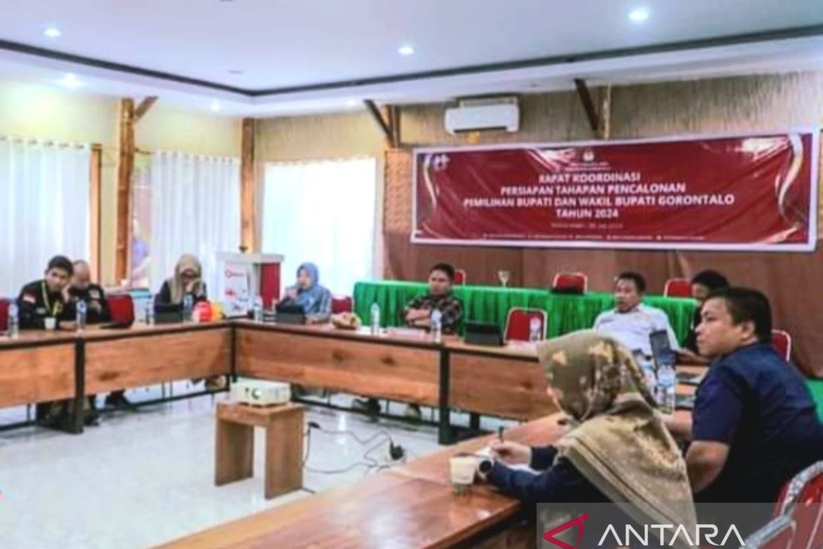 KPU Kabupaten Gorontalo gelar rapat persiapan tahapan Pilkada 2024