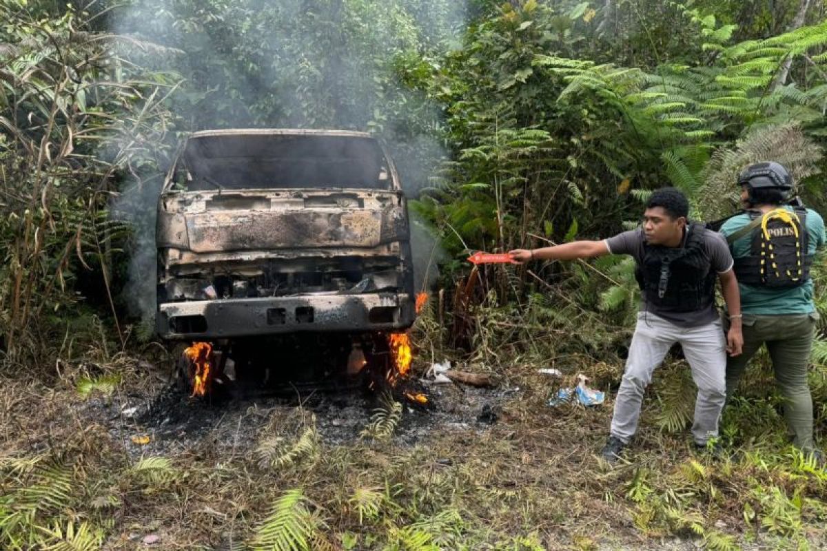 Sopir tewas dan truk terbakar dalam serangan KKB di Kampung Masi, Papua