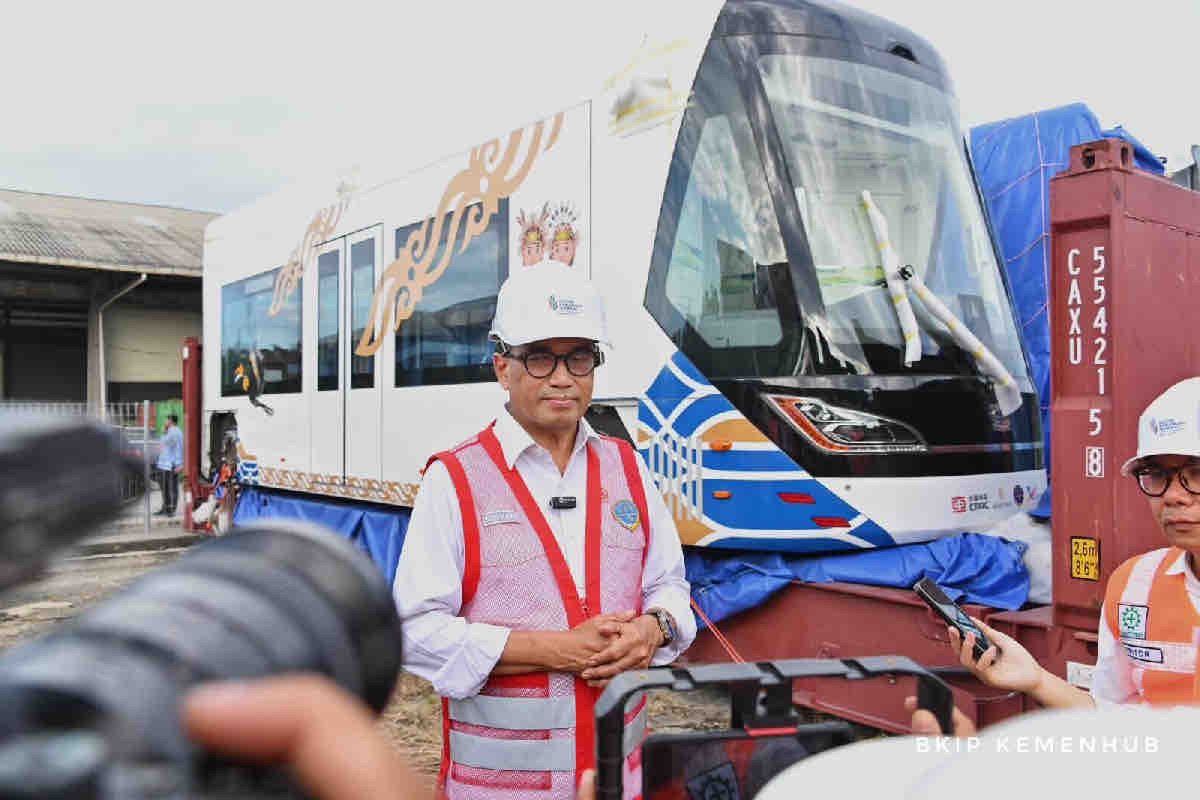 Dirjen Perkeretaapian sebut rangkaian ketiga kereta otonom tiba di IKN