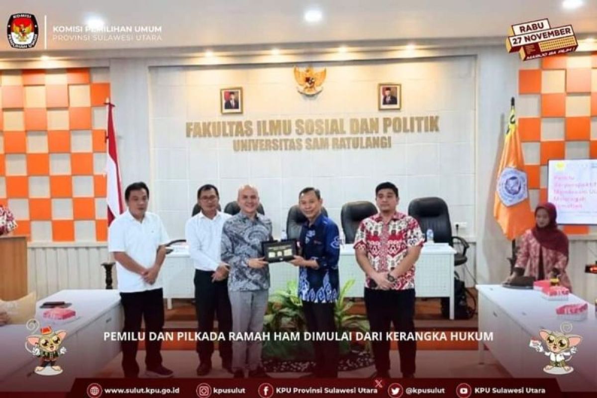 KPU Sulut sebut pemilu-pilkada ramah HAM dimulai dari kerangka hukum