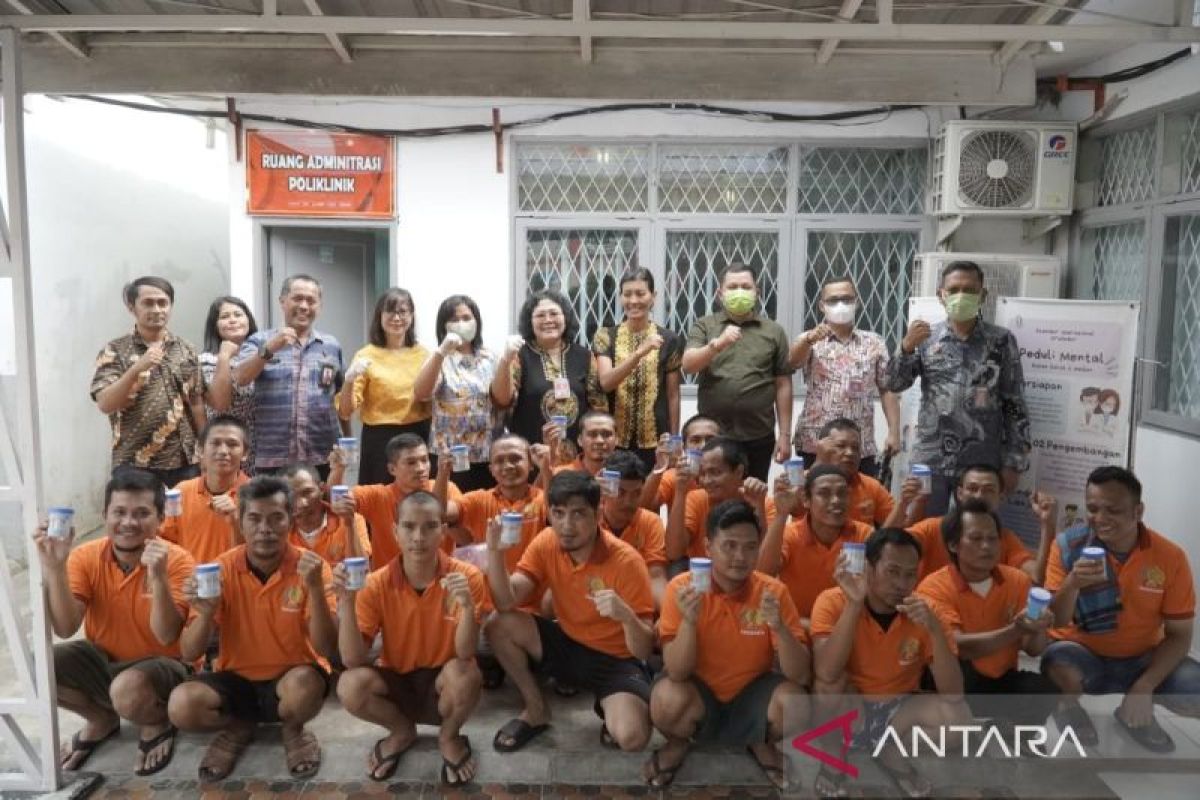 Antisipasi penyalahgunaan narkoba, Rutan Kelas I Medan lakukan ini pada seluruh petugas dan warga binaan