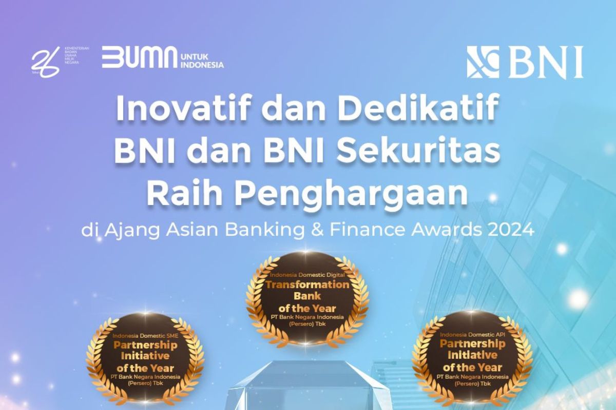 BNI dan BNI Sekuritas raih penghargaan Asian Banking & Finance Awards