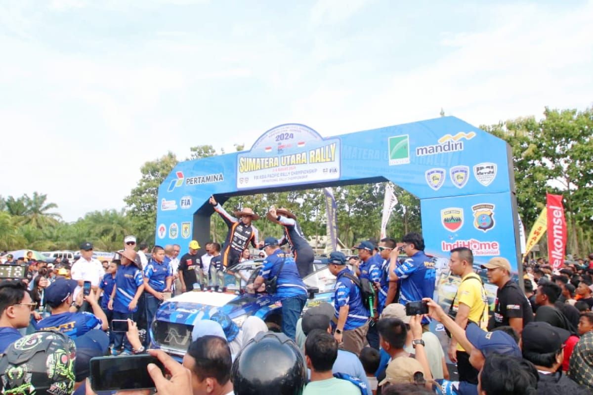 Kejuaraan rally regional di Serdang Bedagai berjalan aman