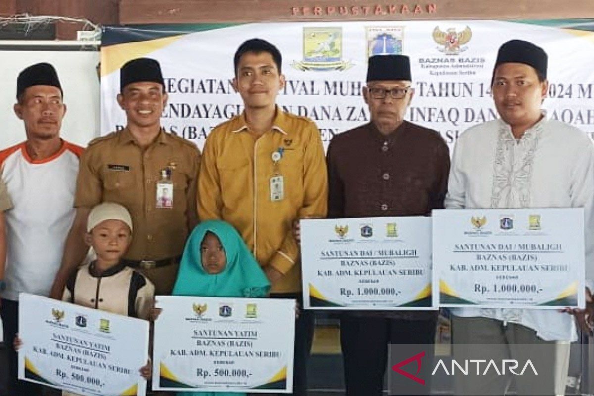 Baznas salurkan dana umat pada ratusan anak yatim di Kepulauan Seribu