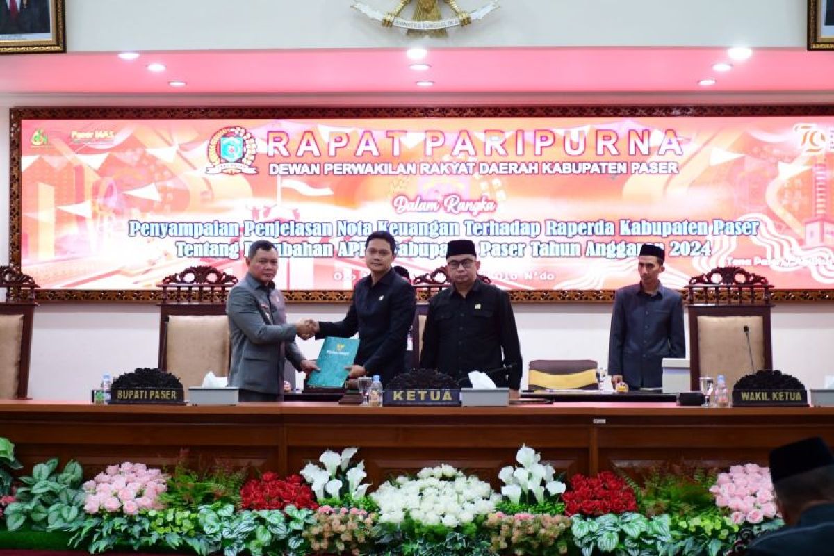 DPRD Paser gelar paripurna penyampaian nota keuangan