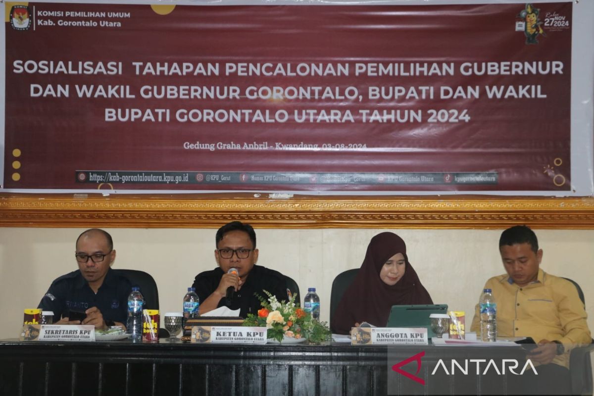 KPU Gorontalo Utara perluas sosialisasi tahapan pencalonan bupati