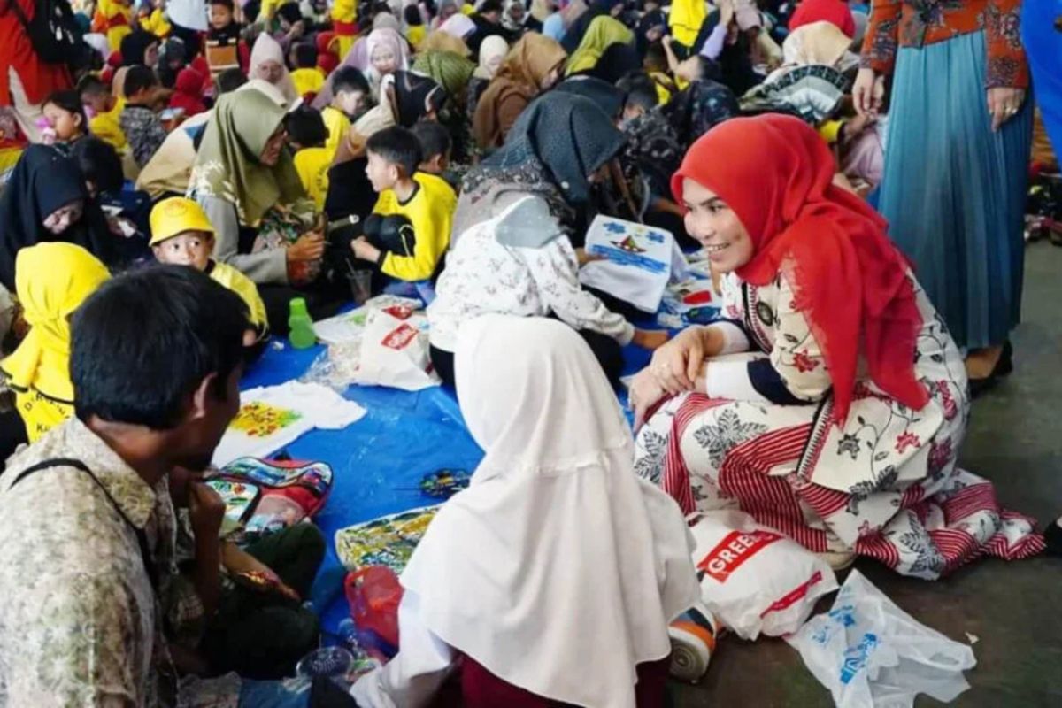 Dibuka Bunda Winarni, 727 murid TK meriahkan gebyar melukis IGTKI-PGRI Lampung Selatan