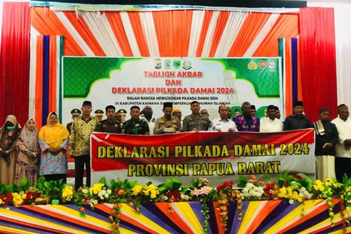 Polda PB gelar tabligh akbar-deklarasi pilkada damai di Kaimana