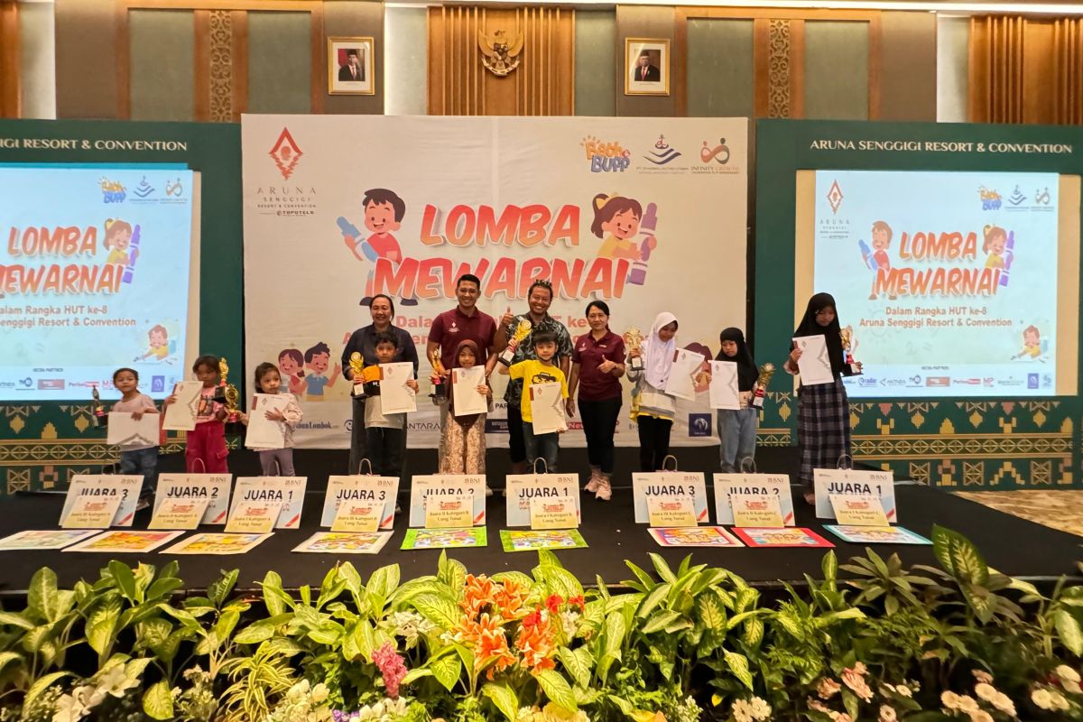 Gelar lomba mewarnai, Aruna Senggigi apresiasi bakat seni anak-anak