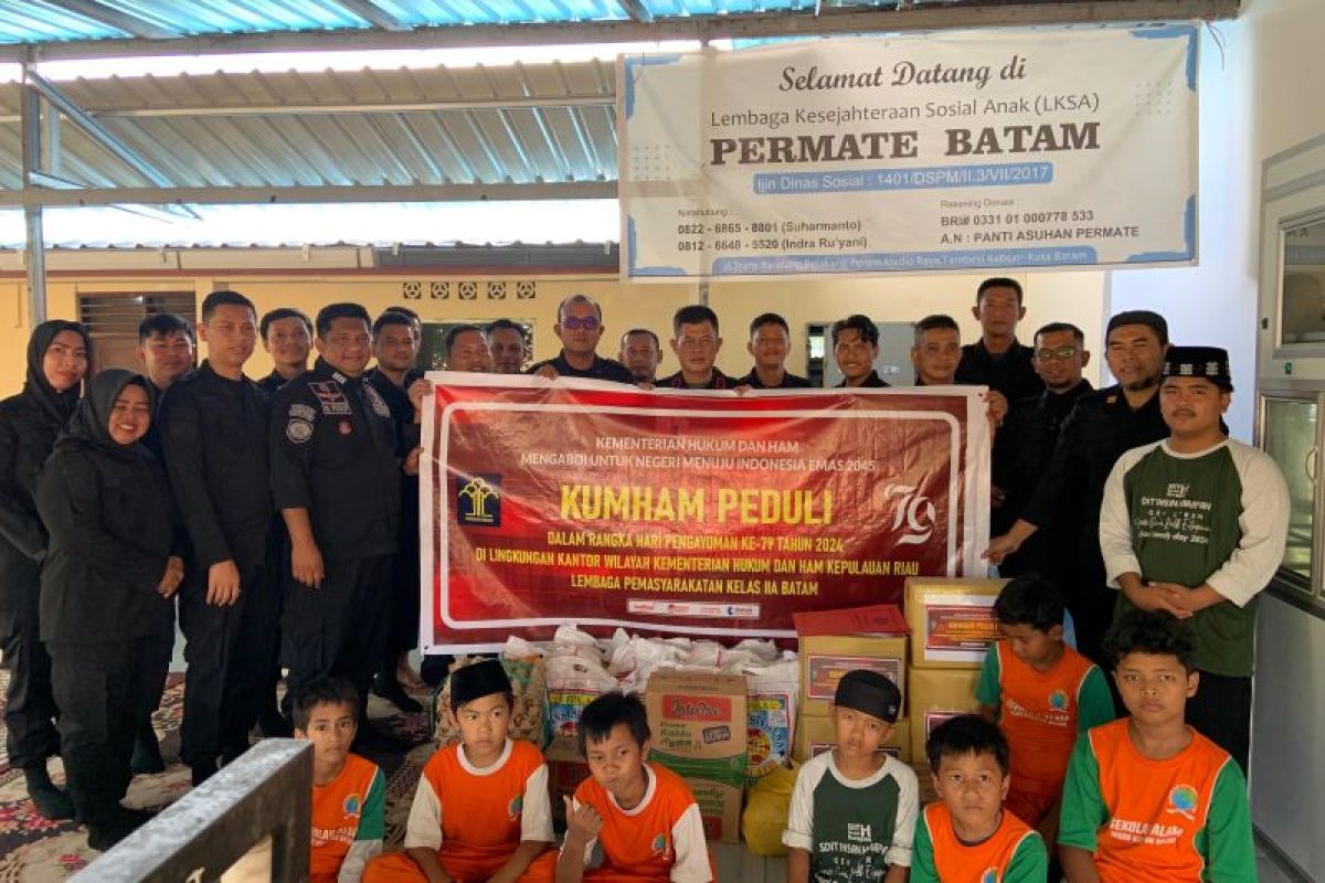 Lapas Batam ajak anak panti tingkatkan kepedulian sosial di Hari Pengayoman