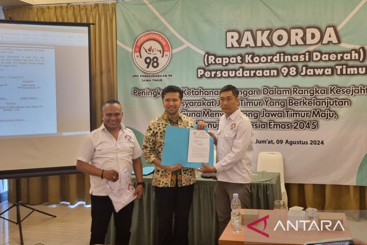 Persaudaraan 98 Jawa Timur deklarasi dukung Khofifah-Emil di Pilkada 2024